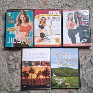 Fitness DVD Lot Jillian Michaels 30 Day Shred The Firm Bootcamp Shape It Up